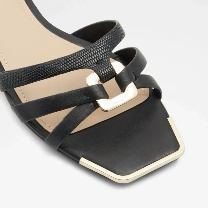 Fashion Sort Aldo Kedauwen Flad Slide Sandal Til Kvinder