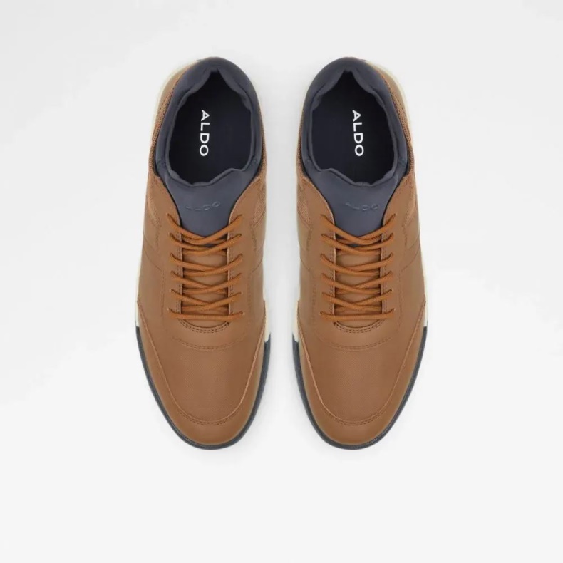 Aldo Fashion Cognac Khristopher Lav Top Sneaker Til Mænd