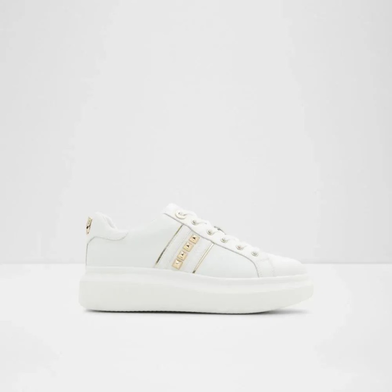Larou Kvinders Lav Top Sneaker Hvid Aldo Mode