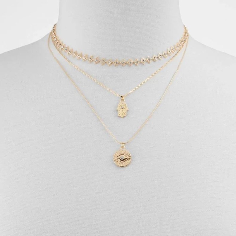 Mode Aldo Guld Multi Legardomwen Kvinders Tilbehør Halskæde