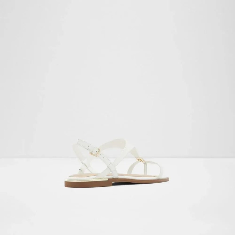 Legadith Kvinders Flad String Sandal Mode Hvid Aldo