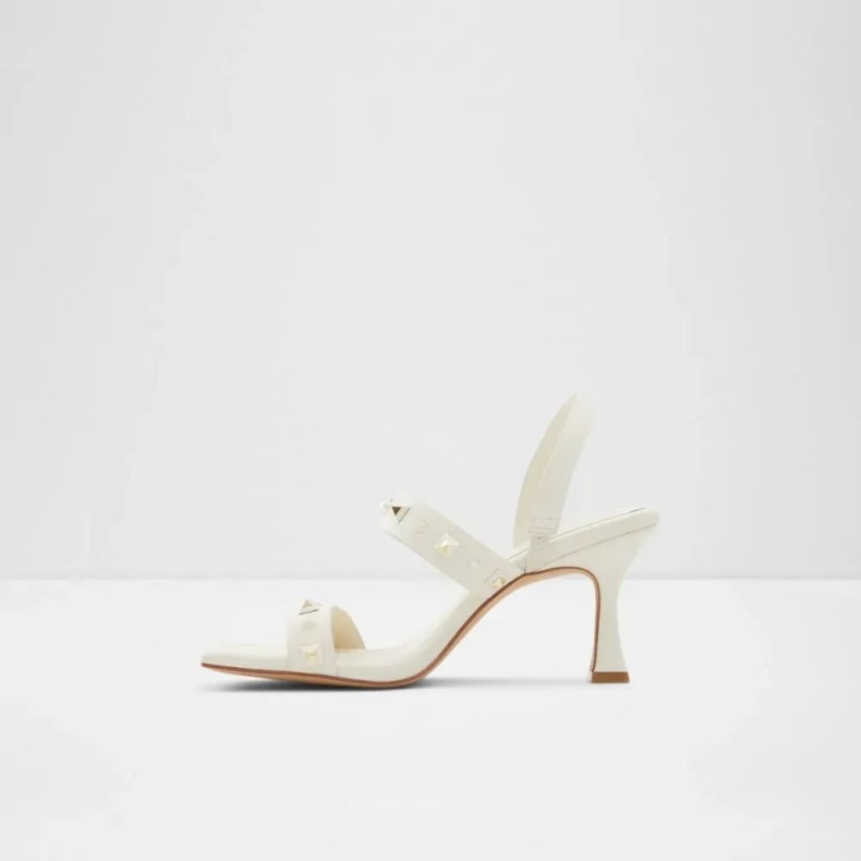 Mode Aldo Andre Hvide Louella Kvinders Nyhedshælede Sandal