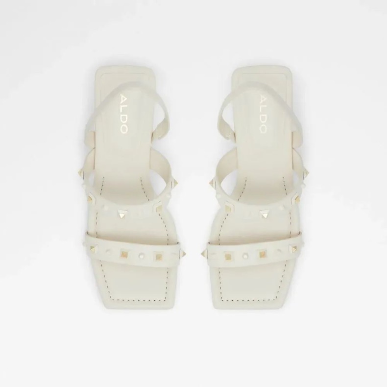 Mode Aldo Andre Hvide Louella Kvinders Nyhedshælede Sandal