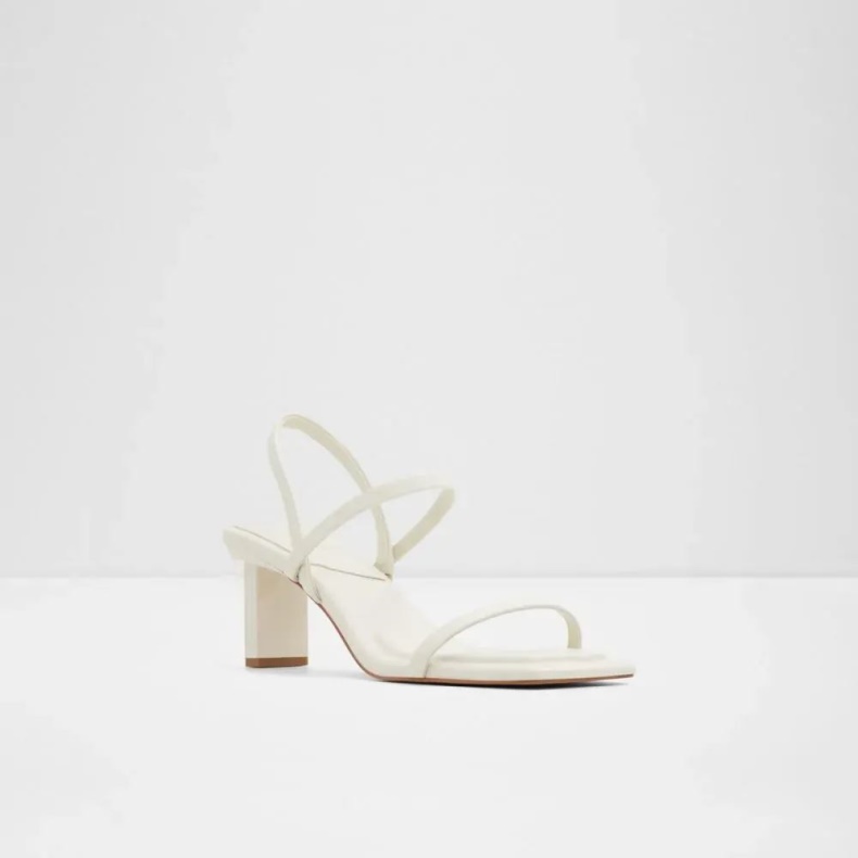 Anden Hvid Aldo Mode Lokurr Kvinders Sling Back Hæle Sandal