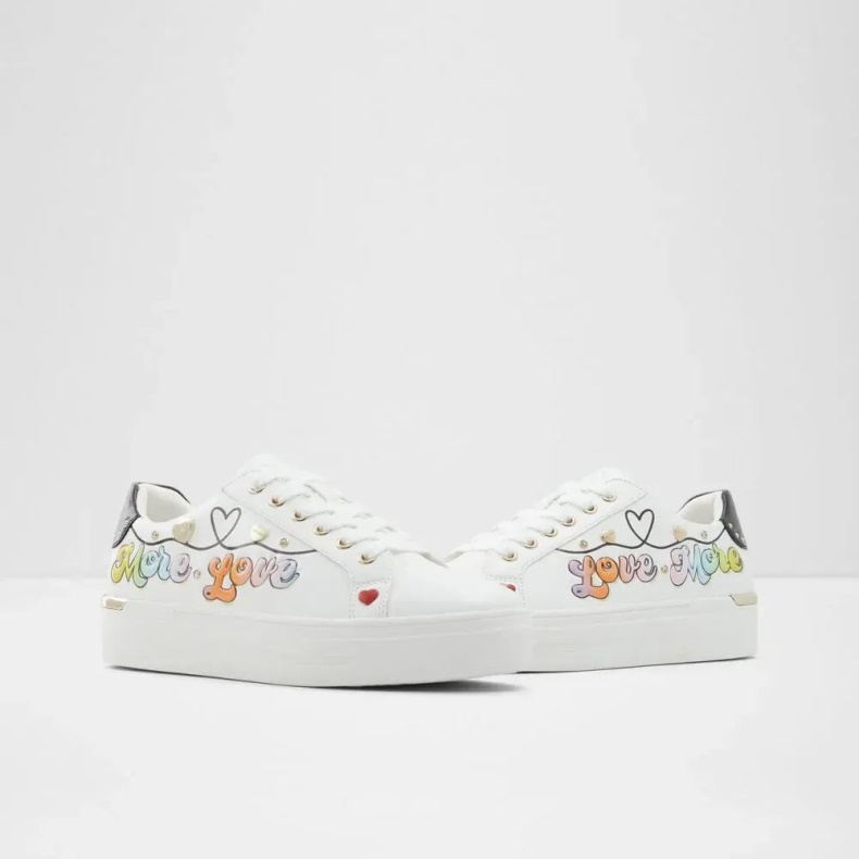Hvid Multi Lovemore Kvinders Lav Top Sneaker Aldo Mode