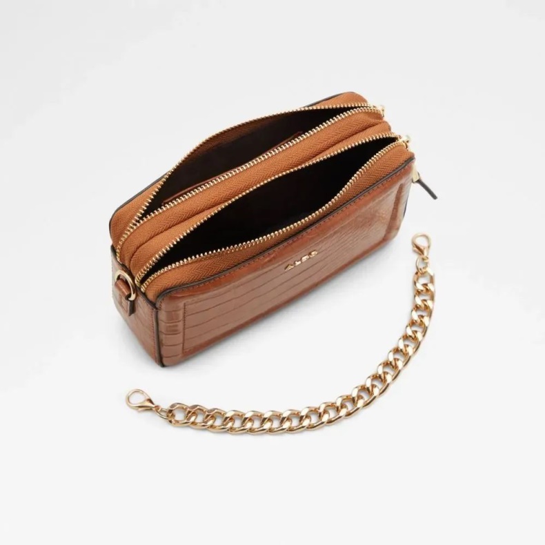 Cognac Mode Aldo Lunia Håndtaske Til Kvinder Crossbody
