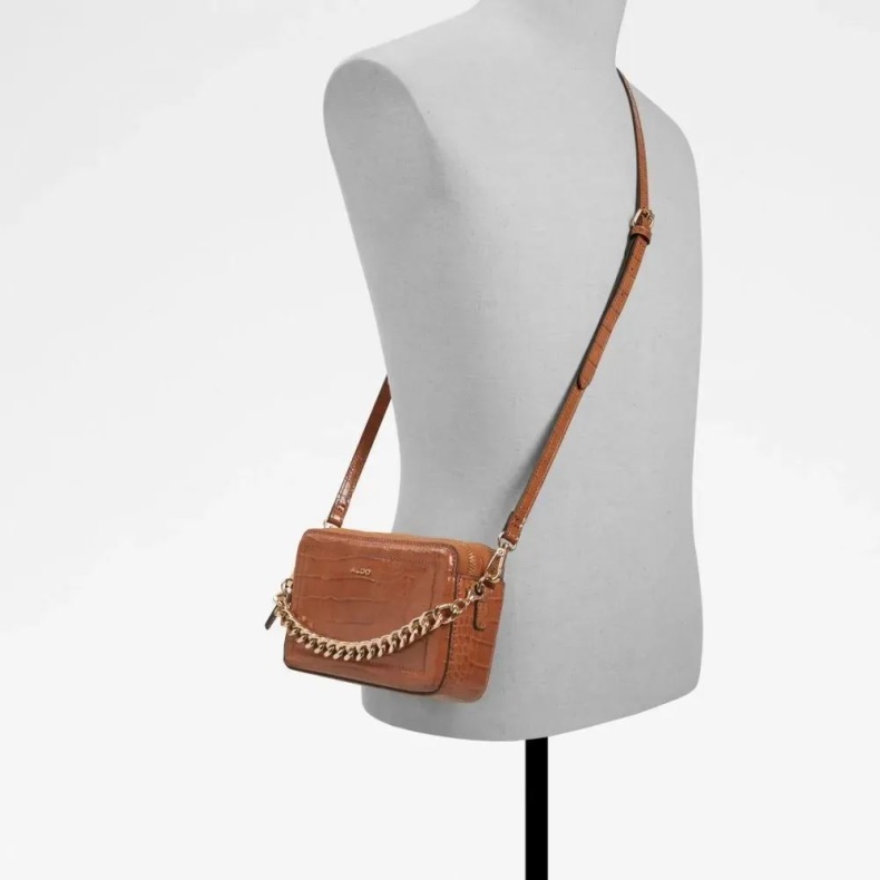 Cognac Mode Aldo Lunia Håndtaske Til Kvinder Crossbody