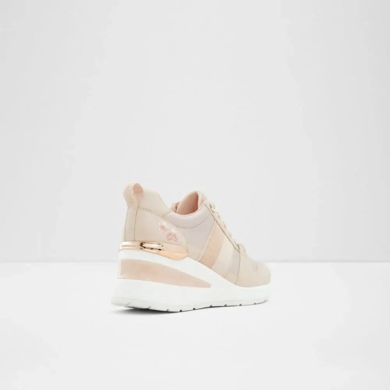 Lys Pink Lucky Kvinders Snøret Kile Sneaker Fashion Aldo