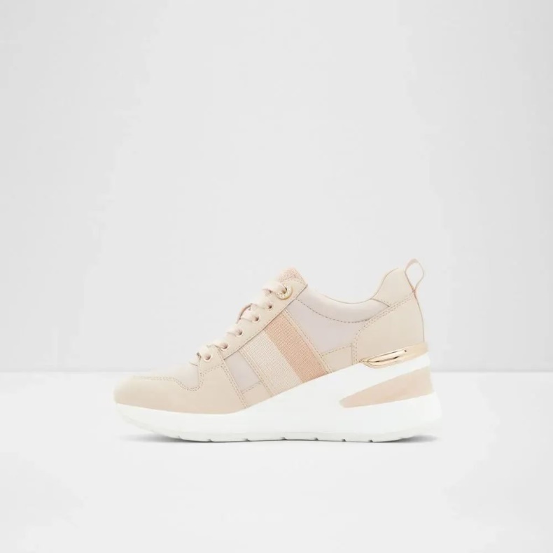 Lys Pink Lucky Kvinders Snøret Kile Sneaker Fashion Aldo