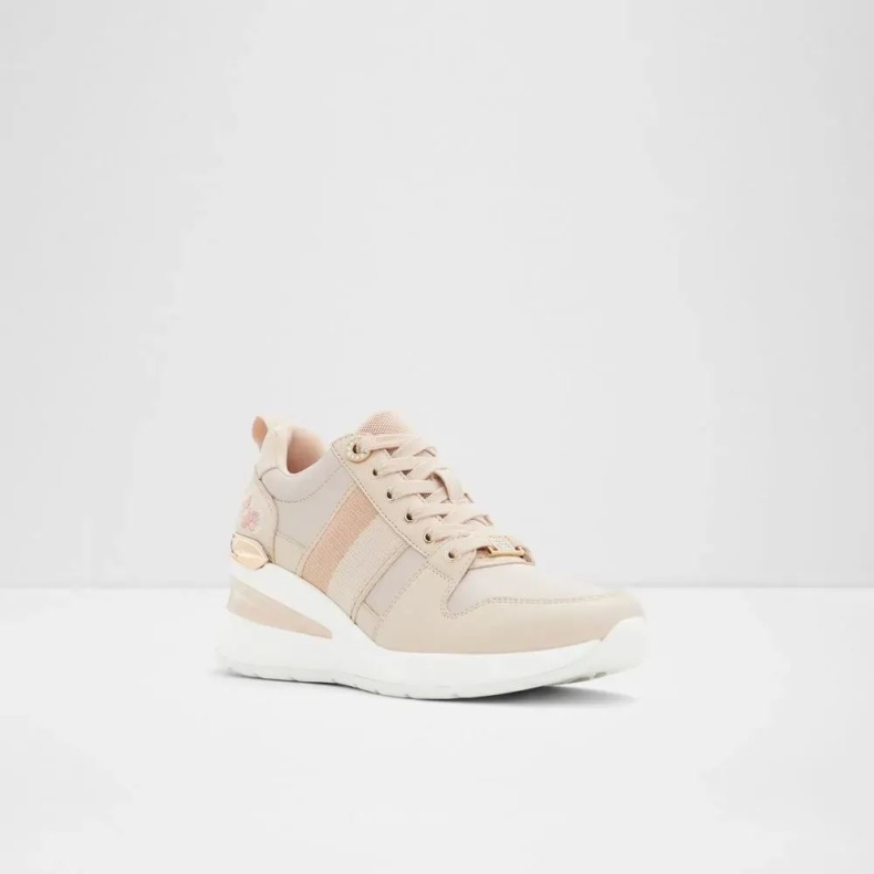 Lys Pink Lucky Kvinders Snøret Kile Sneaker Fashion Aldo