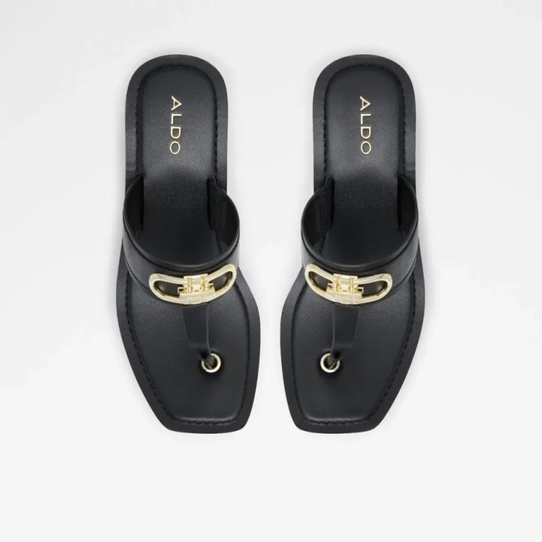 Sort Aldo Fashion Macarenia Kilesandal Til Kvinder