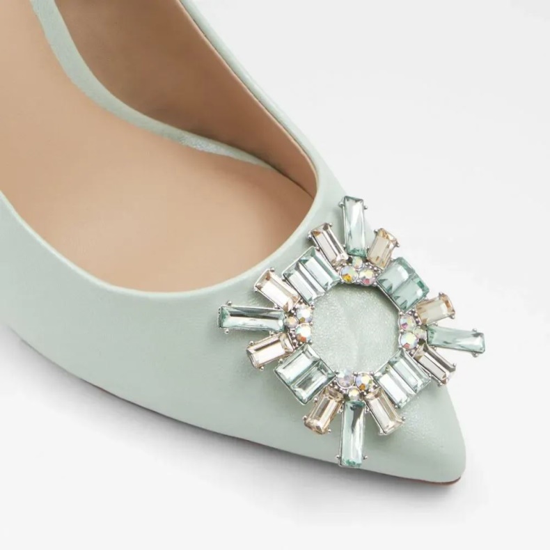 Lysegrøn Mahara Kvinders Mellemhælede Pumpe Mode Aldo