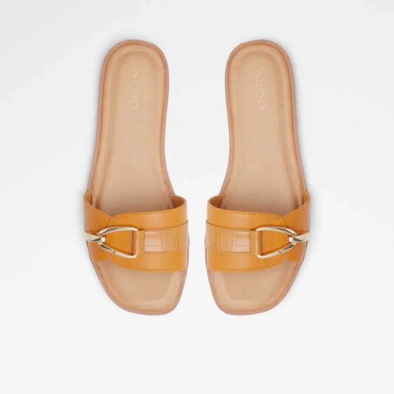 Magda Kvinders Firkantet Tå Slide Sandal Fashion Aldo Medium Gul