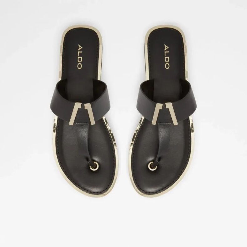 Malibu Kvinders Flad String Sandal Fashion Sort Aldo