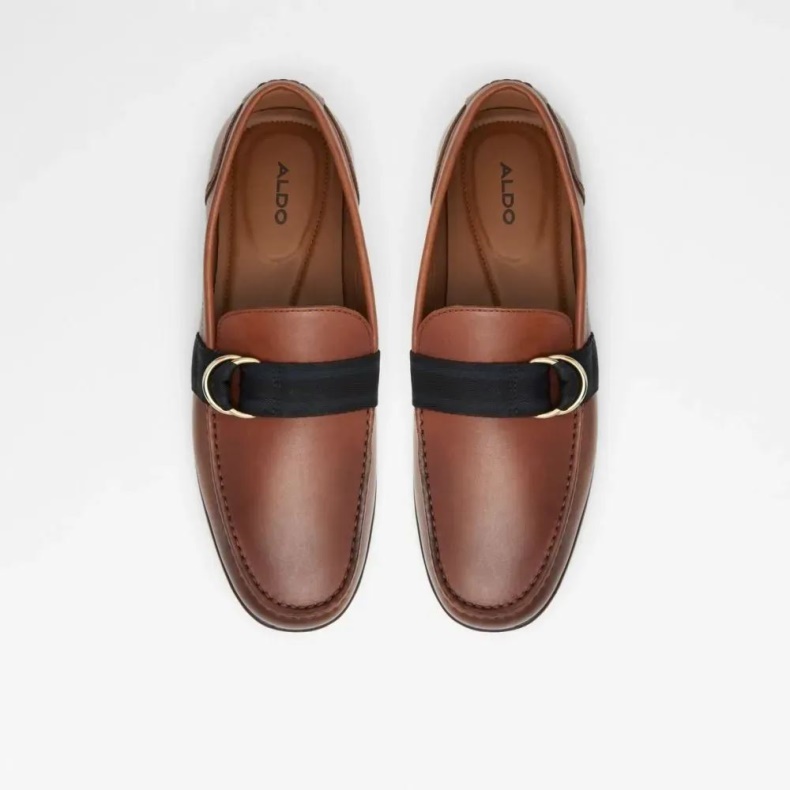 Mode Cognac Aldo Menarwen Herre Slip-on Rund Tå Loafer
