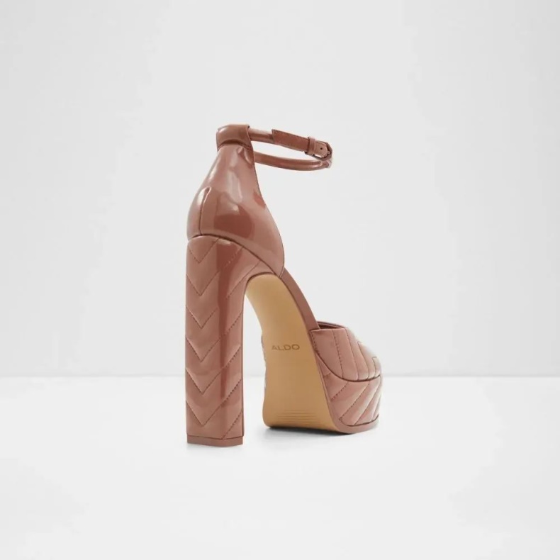 Aldo Fashion Milena Kvinders Quiltet Platform Sandal Rust