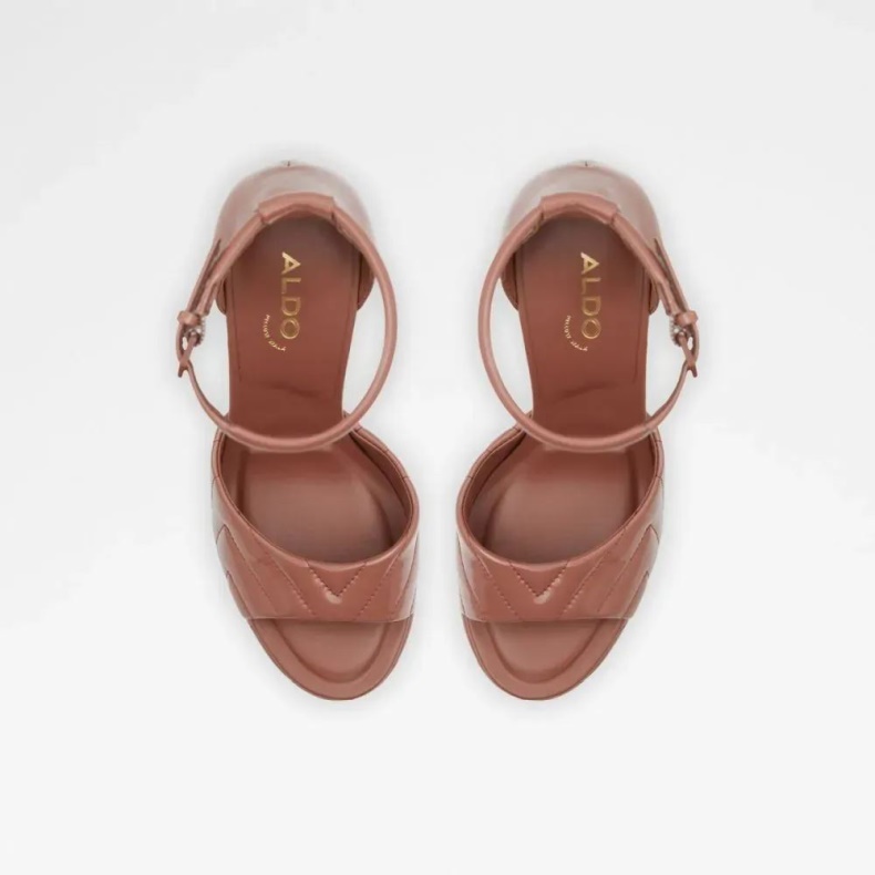 Aldo Fashion Milena Kvinders Quiltet Platform Sandal Rust