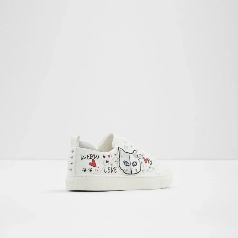 Mode Hvid Aldo Minou Lav Top Sneaker Til Kvinder