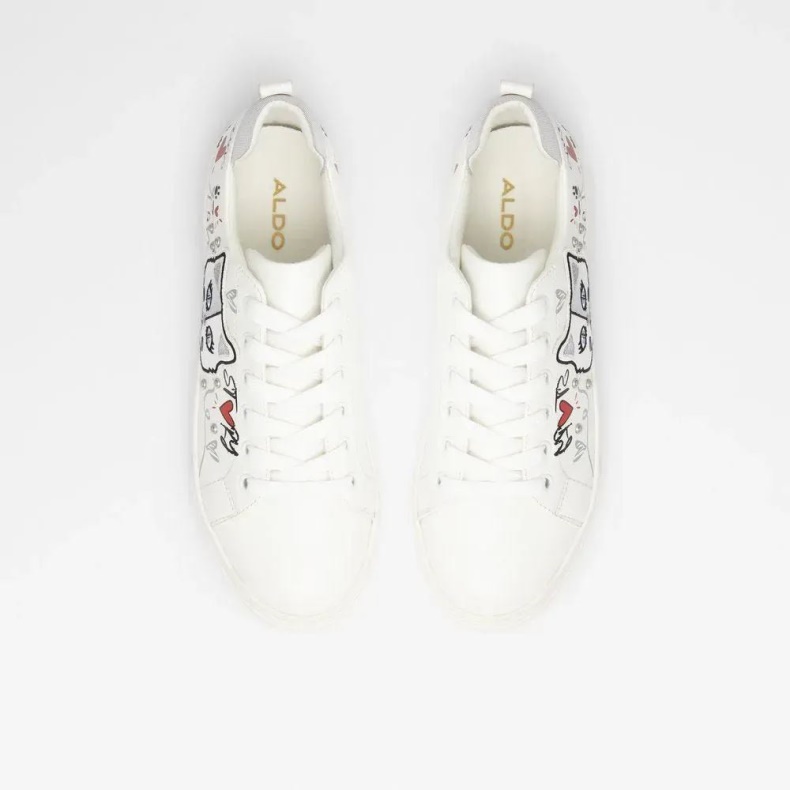 Mode Hvid Aldo Minou Lav Top Sneaker Til Kvinder