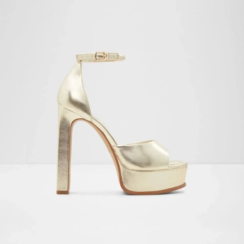 Guld Milena Kvinders Quiltet Platform Sandal Fashion Aldo