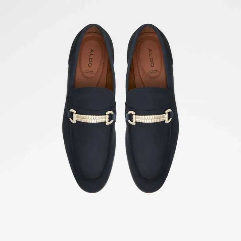 Mode Aldo Monetto Herre Loafer Marineblå