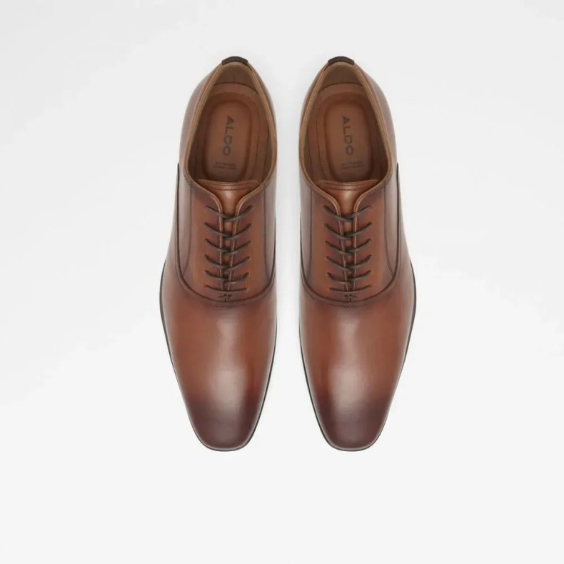 Aldo Fashion Nathon Herre Oxford Sko Cognac Med Snørebånd