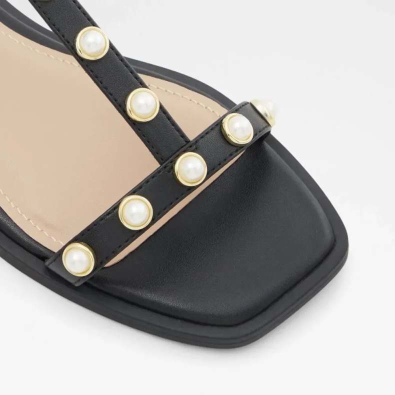 Fashion Aldo Nydewia Kvinders Flad T-strop Sandal Sort