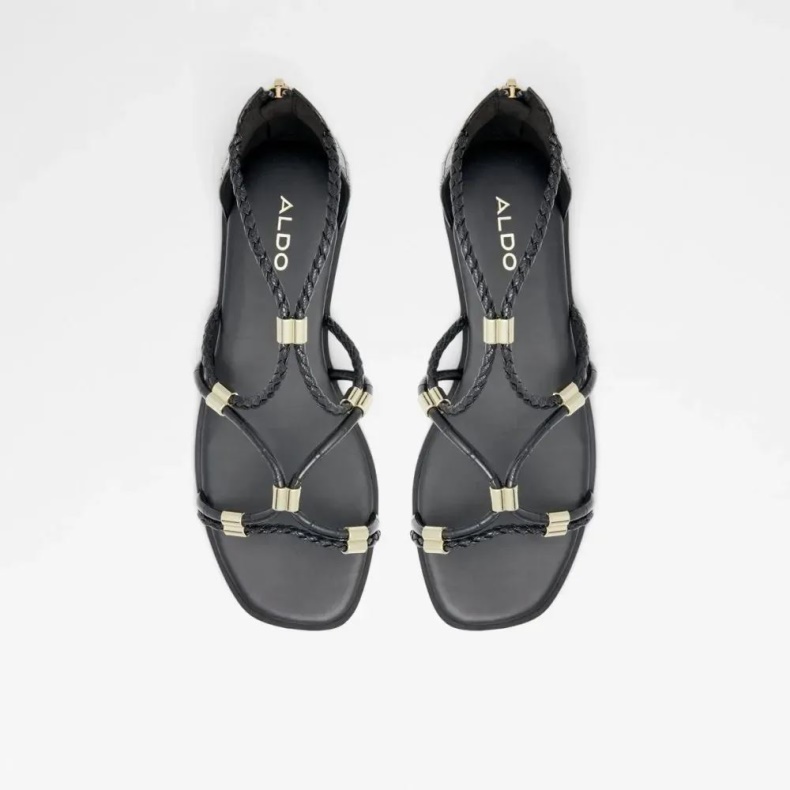 Mode Aldo Oceriwenflex Kvinders Flade Sandal Med Stropper Anden-sort