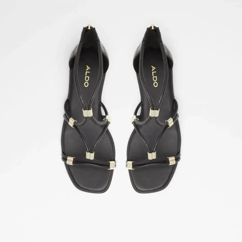 Oceriwenflex Kvinders Flad Ankelrem Sandal Sort Aldo Mode