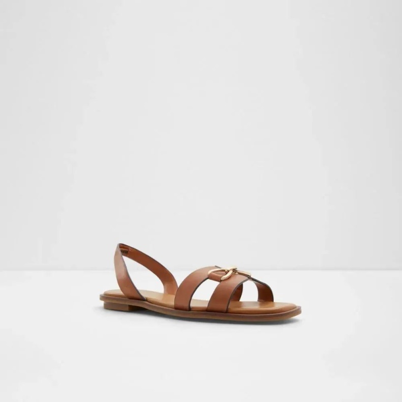 Mellembrun Aldo Fashion Odele Flad Sandal Med Slynge Tilbage Til Kvinder