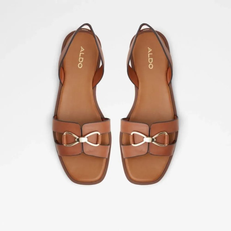 Mellembrun Aldo Fashion Odele Flad Sandal Med Slynge Tilbage Til Kvinder