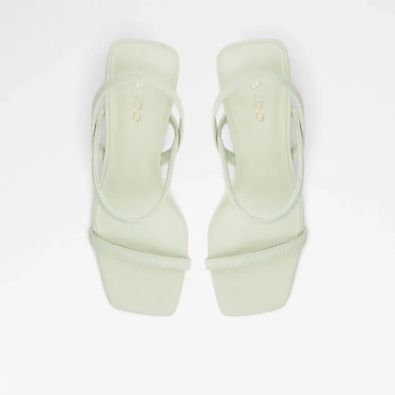 Aldo Okurr Sandal Med Stropper Og Hæle Til Kvinder I Lysegrøn Mode