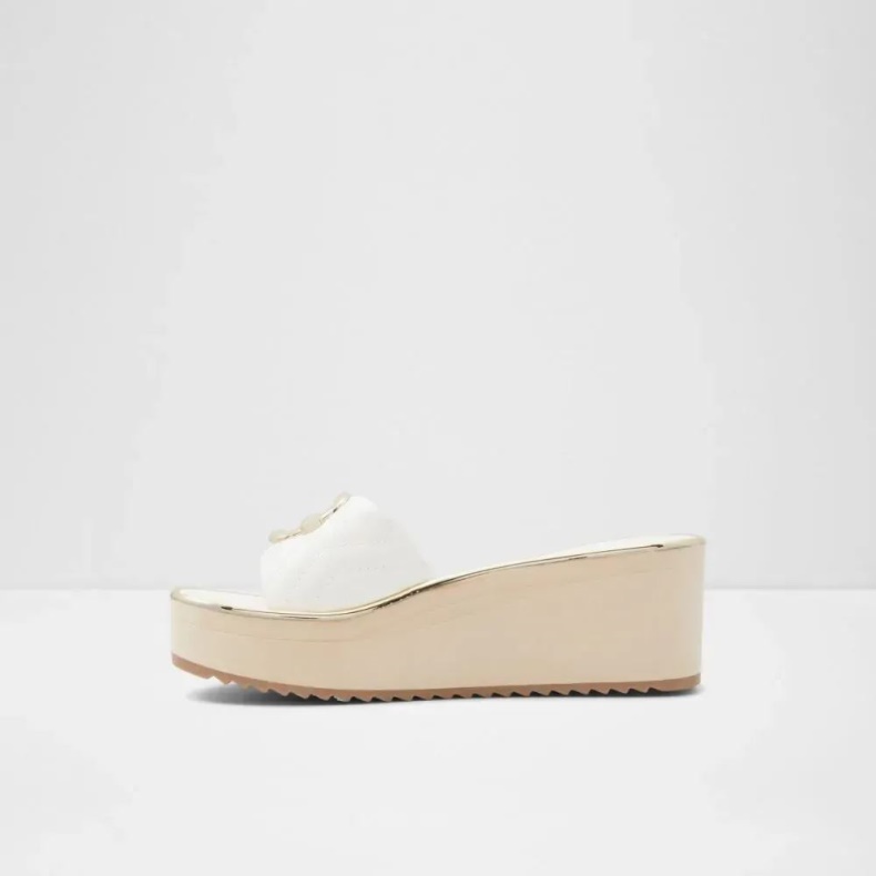 Fashion Aldo Andet-hvid Onayllan Damesandal Med Rutchebane