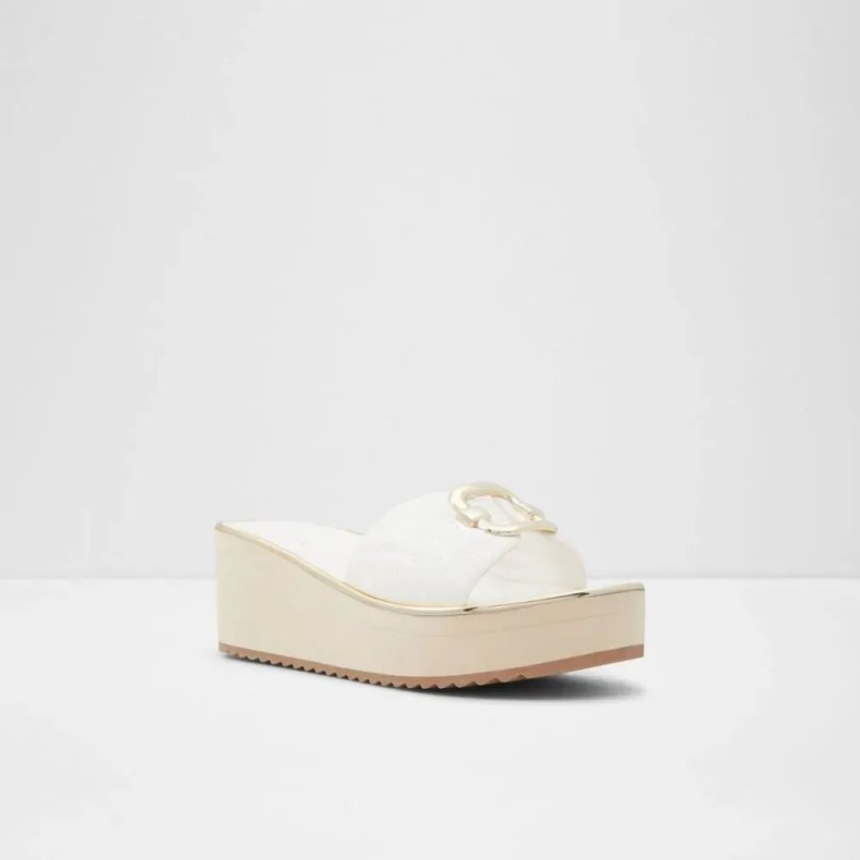 Fashion Aldo Andet-hvid Onayllan Damesandal Med Rutchebane