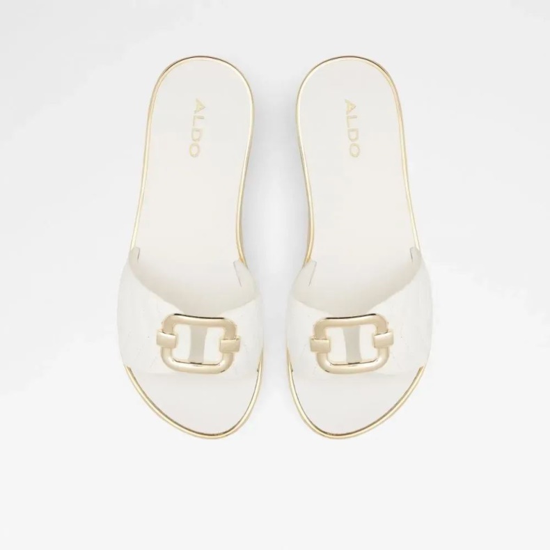 Fashion Aldo Andet-hvid Onayllan Damesandal Med Rutchebane