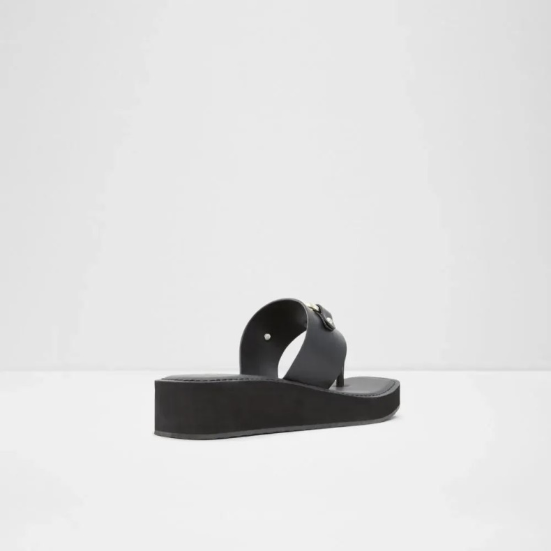 Aldo Fashion Sorte Chunky Strandsandal Til Kvinder Ved Poolen