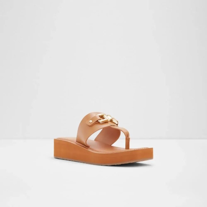 Aldo Mode Ved Poolen, Chunky Strandsandal Til Kvinder Mellembrun