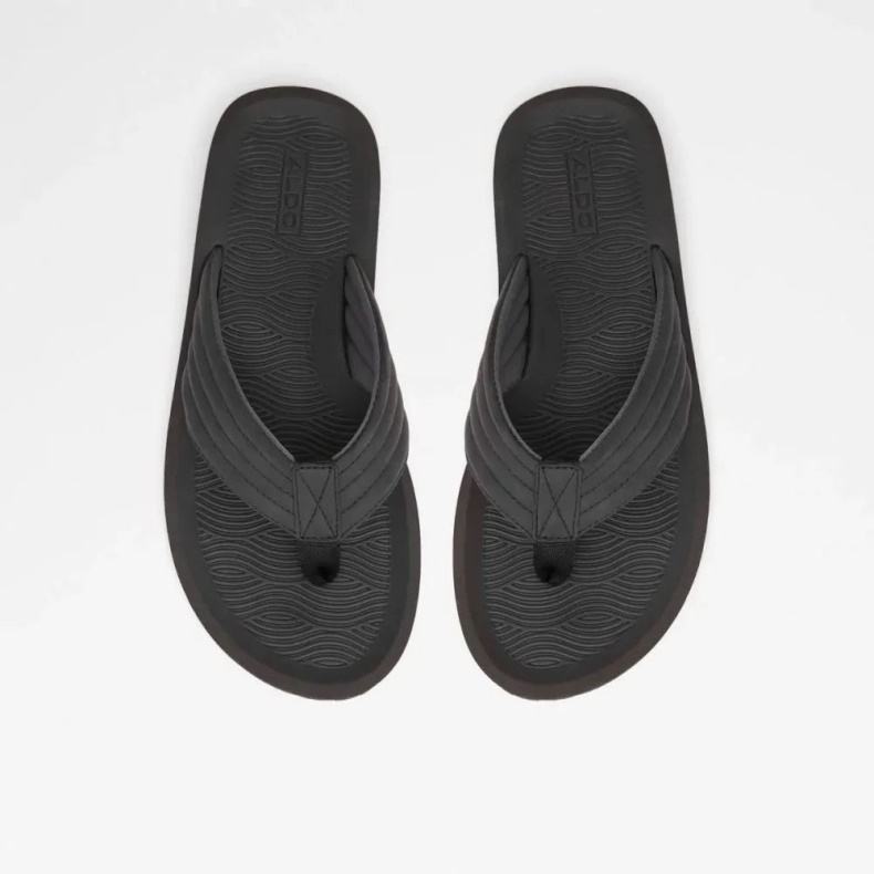 Fashion Aldo Sort Proicien Slip-on Thong Sandal Til Mænd