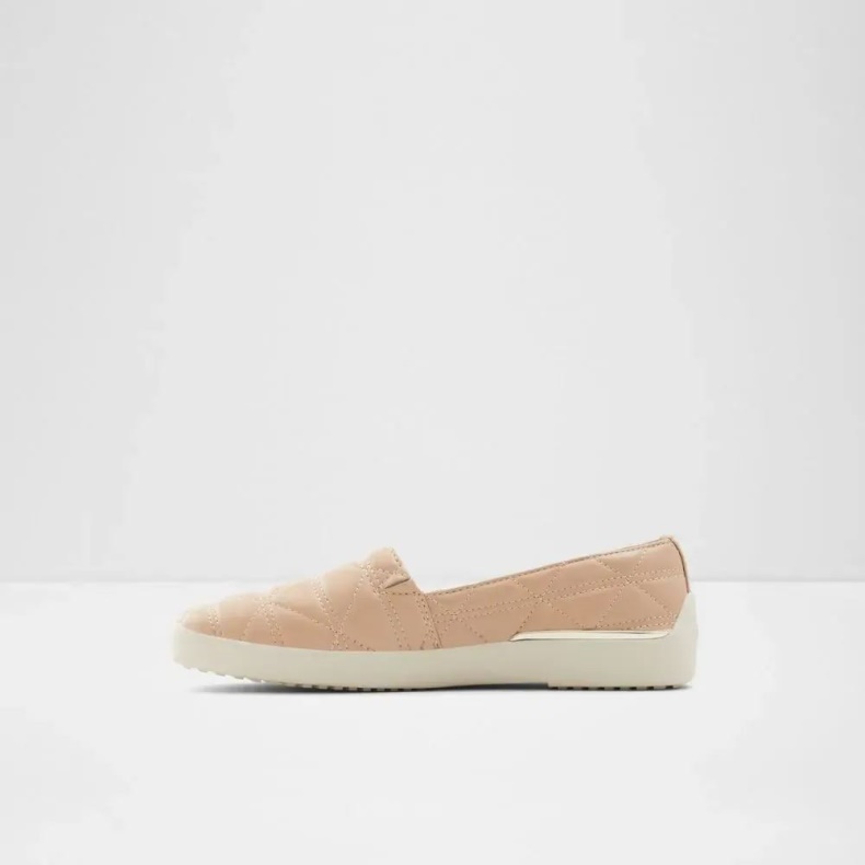 Quilten Dame Quiltet Firkantet Tå Loafer Bone Aldo Mode