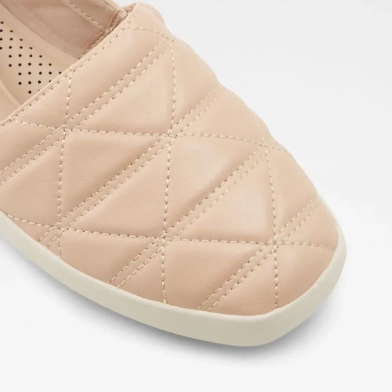 Quilten Dame Quiltet Firkantet Tå Loafer Bone Aldo Mode