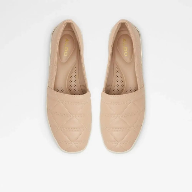 Quilten Dame Quiltet Firkantet Tå Loafer Bone Aldo Mode
