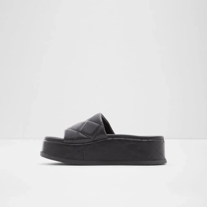 Aldo Fashion Rad Kvinders Wedge Slide Sandal Sort