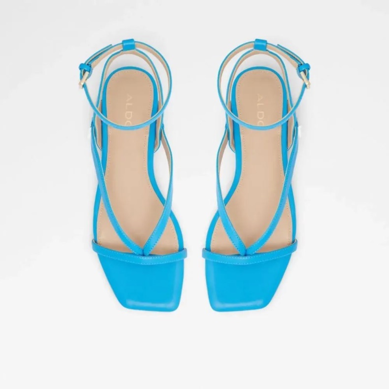 Mode Aldo Rhigoni Kvinders Flad Ankelrem Sandal Blå