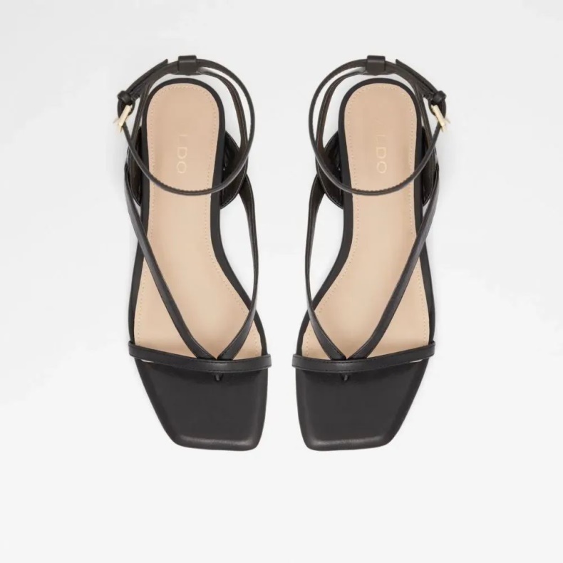 Mode Sort Rhigoni Kvinders Flad Ankelrem Sandal Aldo