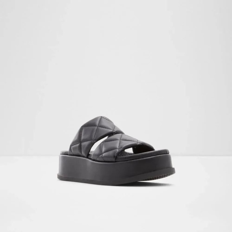 Sort Mode Aldo Righton Damesandaler Med Kilen