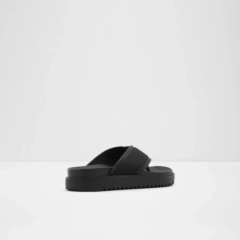 Aldo Mode Sort Rondo Flad String Sandal Til Mænd