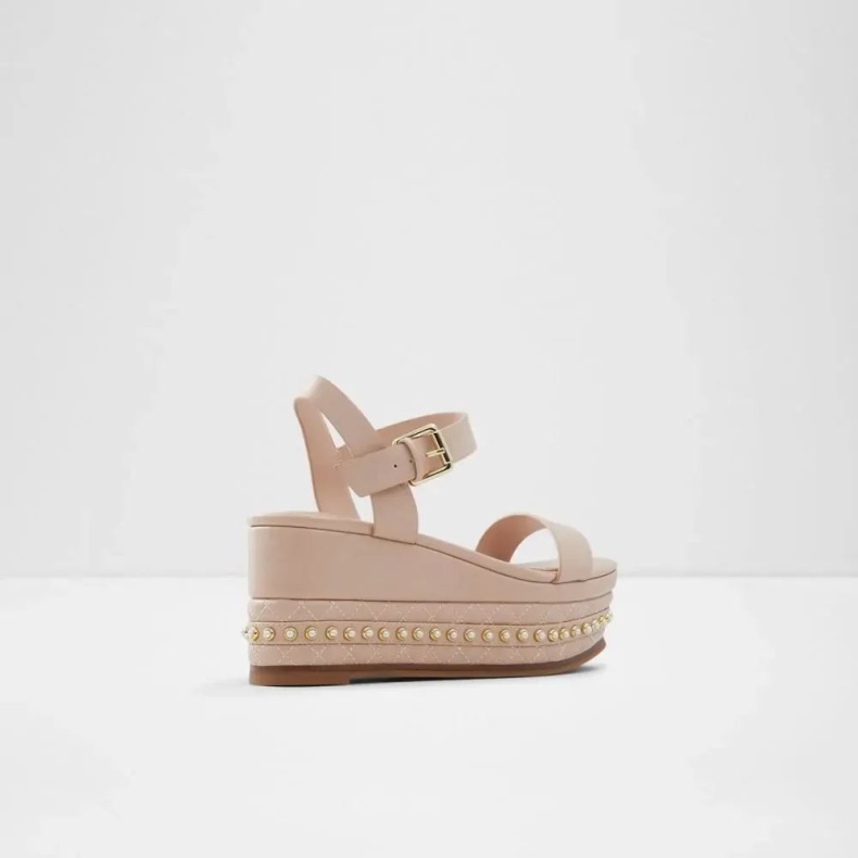 Aldo Lys-pink Mode Selia Flatfowedge Sandal Til Kvinder