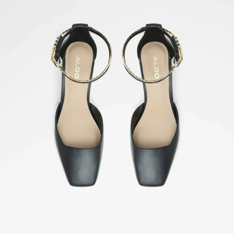 Softie Kvinders Spidse Tå Mellem Hæl Sandal Aldo Mode Sort