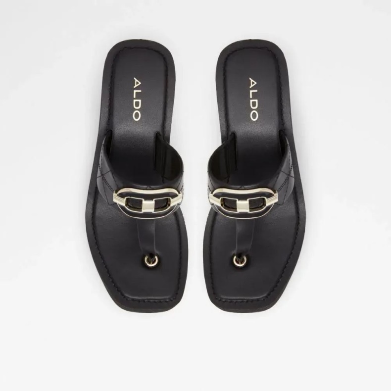 Fashion Aldo Sunseek Kvinders Kilet Strandsandal Sort