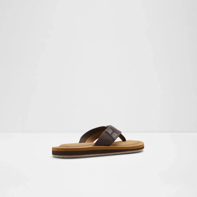 Tengen Herre Flad String Sandal Mørkebrun Aldo Mode